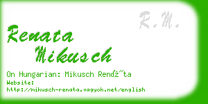 renata mikusch business card